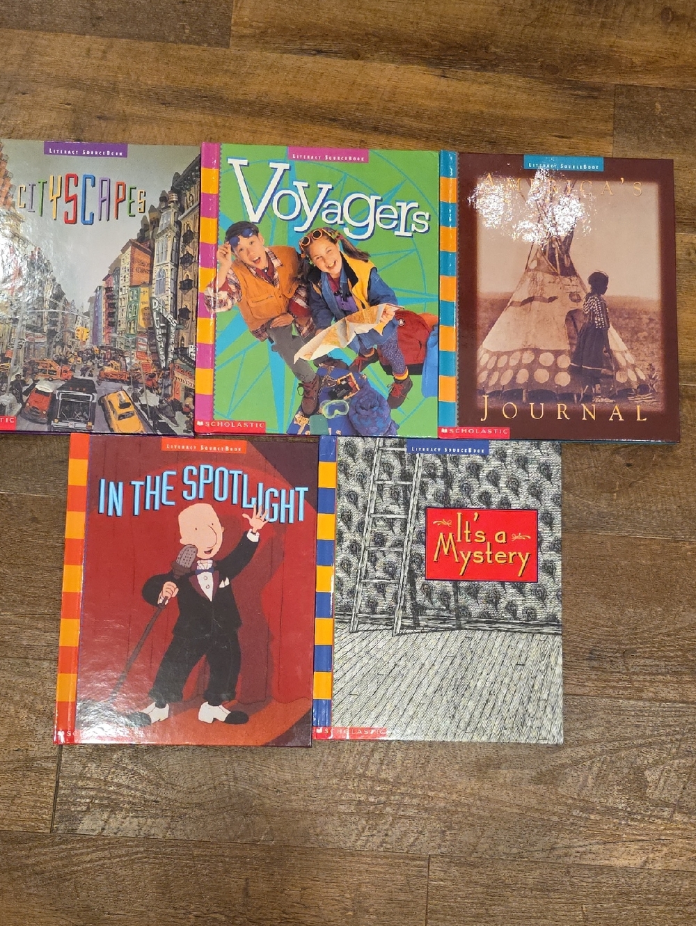 Scholastic Hardcover Book Set Of 5. Cityscapes, Voyager, America's Journal,etc